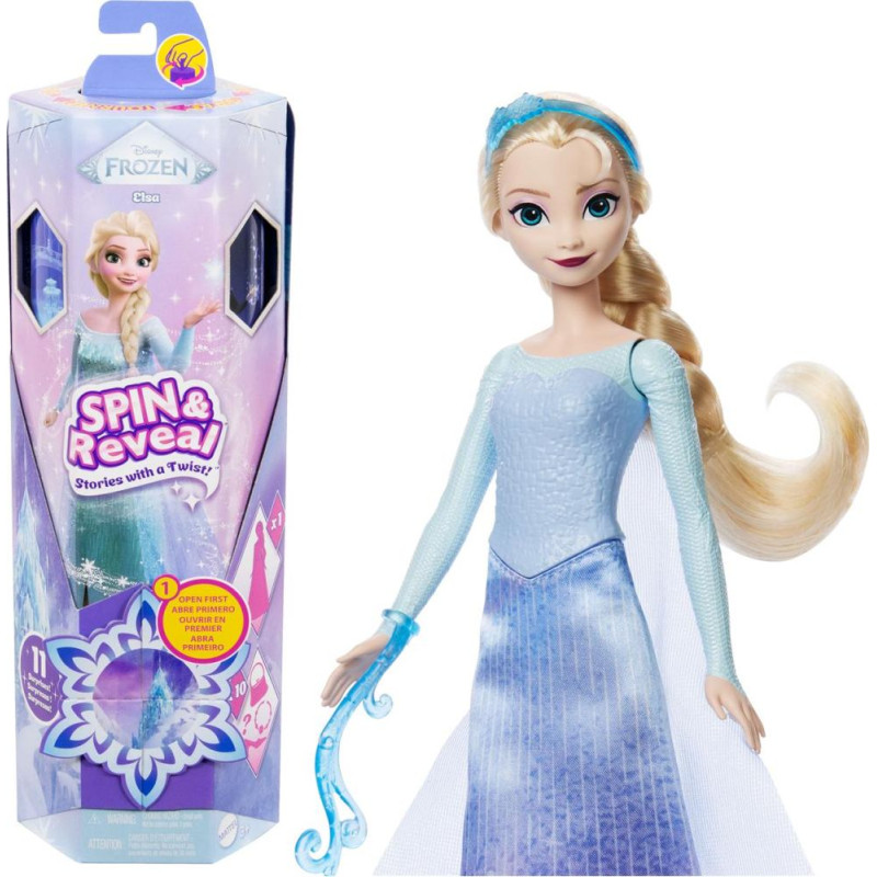 Mattel Disney Frozen: Spin & Reveal - Elsa Doll (JBG59)