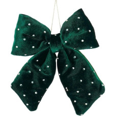 Mica GREEN DECORATIVE BOW 15x17CM MICA