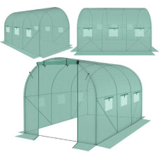 GREENHOUSE GARDEN TUNNEL 200X300X200CM PE GREEN STEEL STRUCTURE