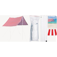 TENT ROOF SUN SAIL WITH POLES 3X1.7M RED