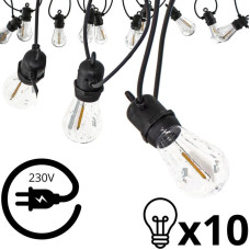 PARTY LIGHT OUTDOOR GARLAND 10 BULBS 10LED 8M 230V