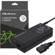 Qoltec Ładowarka do roweru elektrycznego 36v | 42v | 2a | c14-iec-3pin + kabel zasilający