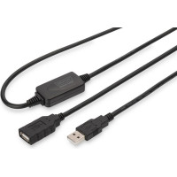 Digitus Kabel przedłużający usb 2.0 highspeed typ usb a/usb a m/Ż aktywny, czarny 10m