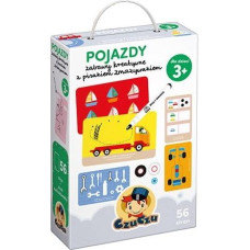 Czuczu Zestaw edukacyjny pojazdy zabawy kreatywne z pisakiem zmazywakiem