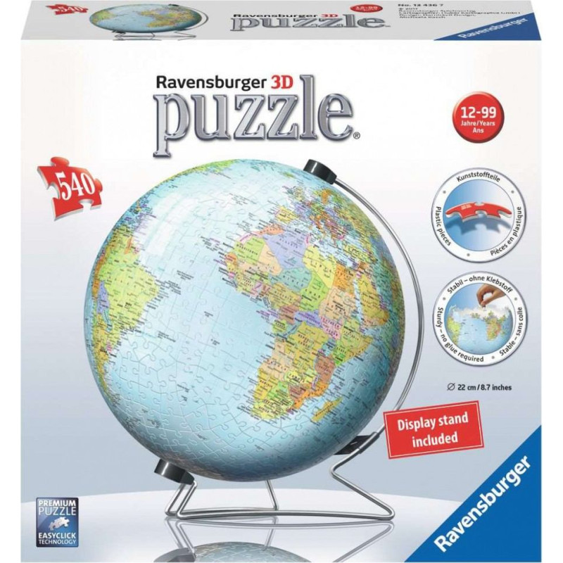 Ravensburger Polska Puzzle 540 elementów 3d kula dziecinny globus