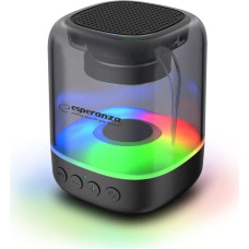 Esperanza Głośnik bt fm led rgb viola