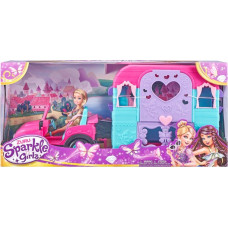 Zuru Sparkle Girlz Lalka 10.5 cala jeep z przyczepą kempingową