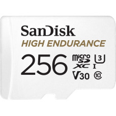 Sandisk High endurance microsdxc 256gb v30 z adapterem (rejestratory i monitoring)
