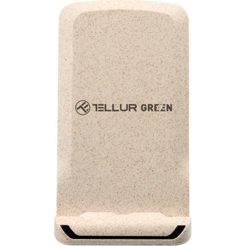 Tellur Green Qi wireless fast desk charger, 15W, Cream
