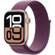 Apple Watch series 10 gps + cellular, koperta 42 mm z aluminium w kolorze różowego złota z opaską sportową w kolorze dojrzałej śliwki