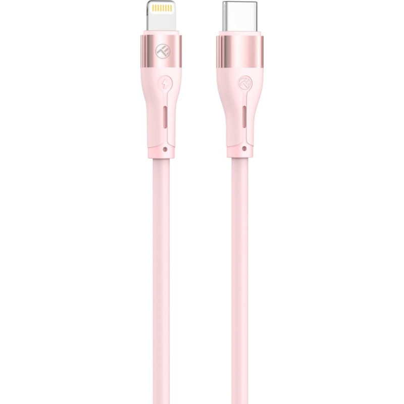 Tellur Silicone Type-C to Lightning Cable PD30W 1m Pink