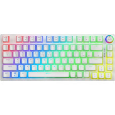 Savio Klawiatura mechaniczna bezprzewodowa phenix white gateron red pro, pudding