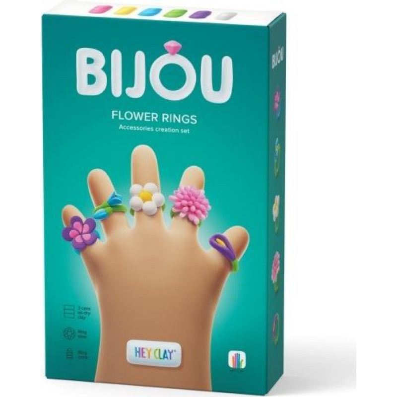 Tm Toys Masa plastyczna hey clay bijou flower rings