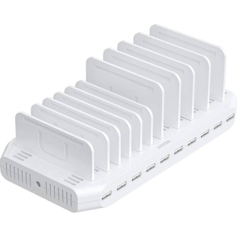 Unitek stacja ładująca 10x usb 2.4a 60w biała