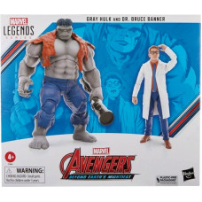 Hasbro Fans Marvel Avengers: Legends Series (60th Anniversary) - Beyond Earths Mightiest - Gray Hulk and Dr. Bruce Banner Action Figures (Excl.) (F7084)