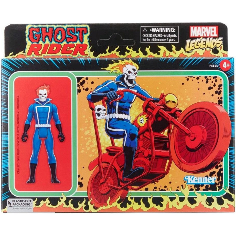 Hasbro Fans Marvel Legends: Retro Collection - Ghost Rider Action Figure  Motorcycle (10cm) (F6544)