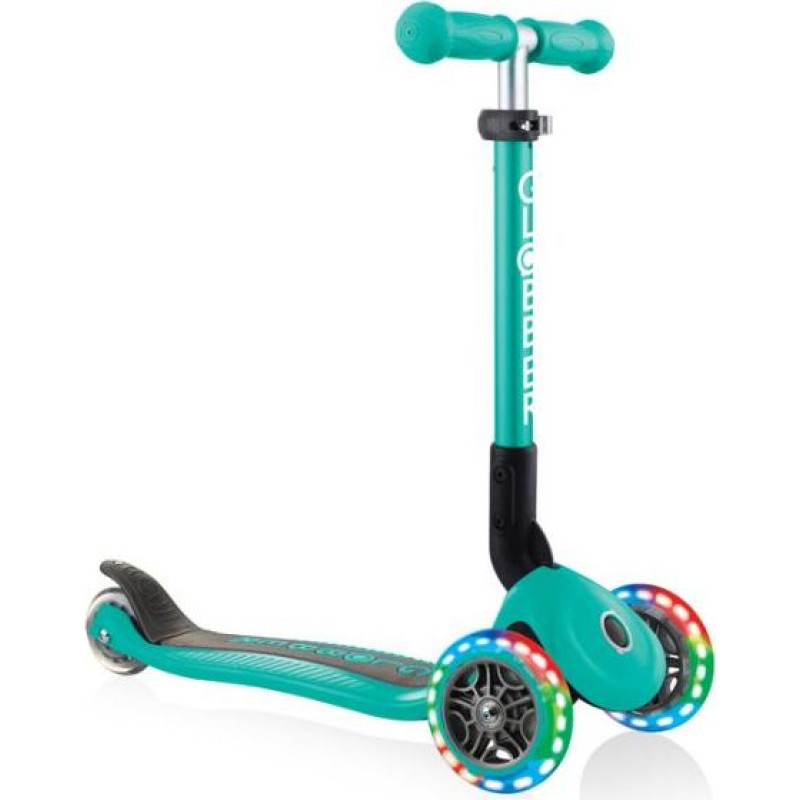 Globber 3-wheel scooter Globber Foldable Lights Emerald Green Jr 437-107