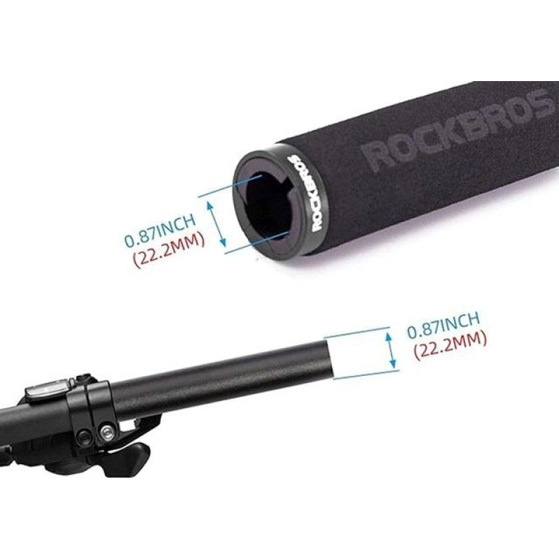 Rockbros Uchwyty rowerowe rockbros bt1001bkbk z gąbki na kierownicę - czarne