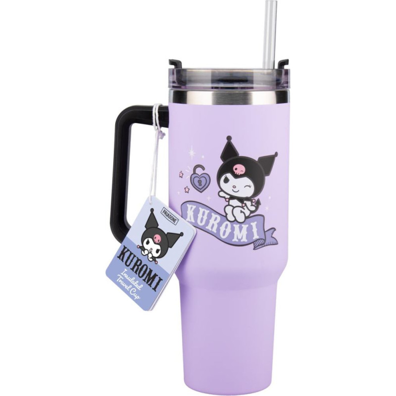 Paladone Products Paladone: Kuromi - Multiway Travel Cup and Straw (900ml) (PP14604KUR)