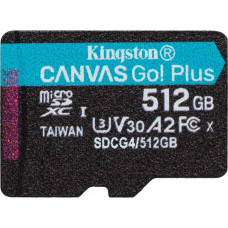Kingston Karta pamięci microsd 512gb canvas go! plus 200mb/s a2 u3 v30