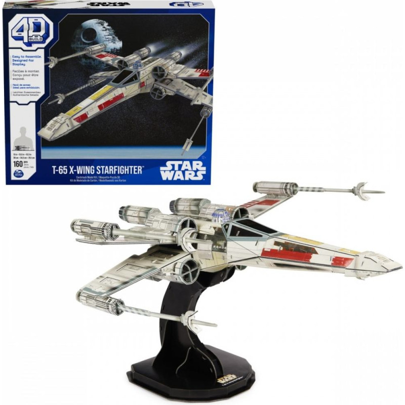 Spin Master Disney: Star Wars 4D Build - T-65 X-Wing Starfighter 3D Cardstock Model Kit (6069813)