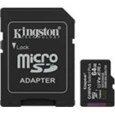 Kingston Karta pamięci microsd  64gb canvas select+ g3 100mb/s adapter