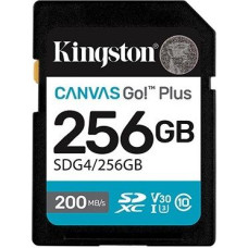 Kingston Karta pamięci sd 256gb canvas go plus 200/160 mb/s c10 u3 v30