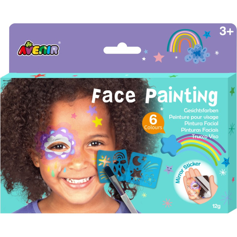 Mg Dystrybucja Malowanie twarzy - tęcza 6 kolorów