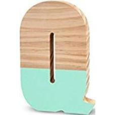 La Lluna0209000-Q Q Semi-Lacquered Pine Letter (Green) - Toy - rotaļlieta