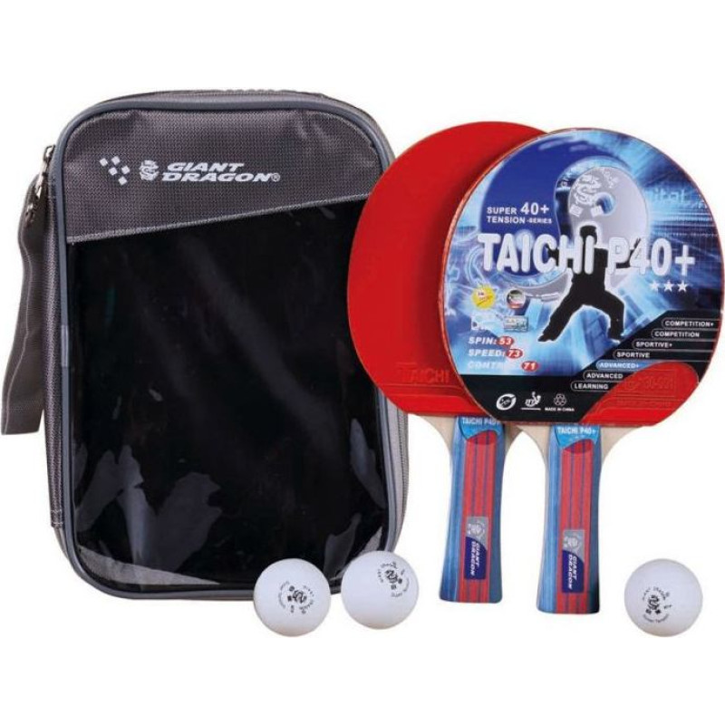 Inny Set of 2 rackets + 3 balls + cover Taichi P40+ Giant Dragon RST12305P40+ HS-TNK-000009829