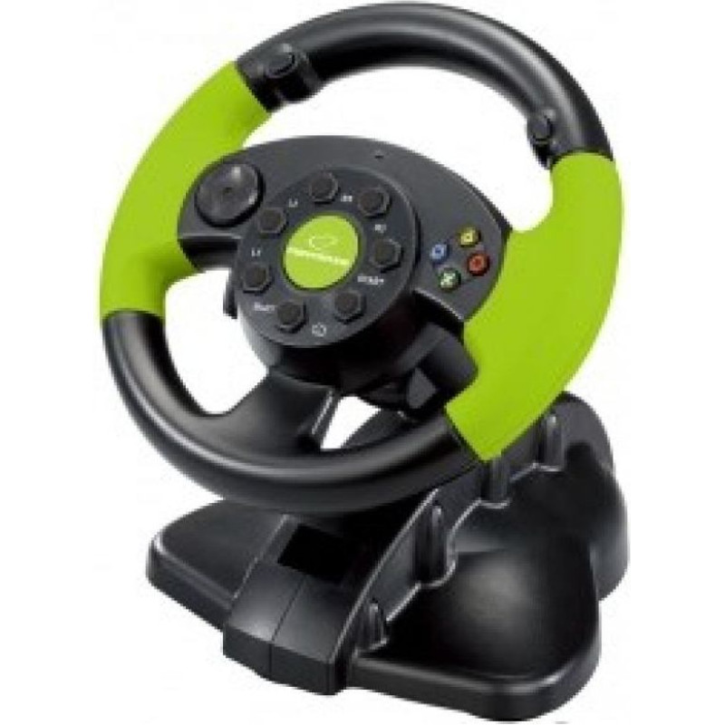 Esperanza EG104 steering wheel (PC, Xbox 360; black and green)
