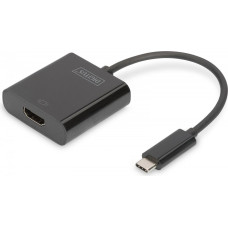 Digitus Adapter graficzny hdmi 4k 30hz uhd na usb 3.1 typ c, z audio, czarny, dł. 15cm