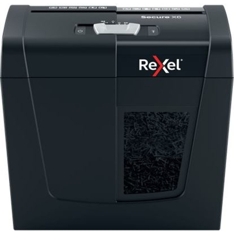 Rexel niszczarka secure x6, (p-4), 6 kartek, 10 l kosz