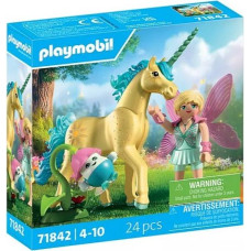 Playmobil Zestaw z figurkami princess magic 71842 jednorożec do kolekcjonowania sunshine blossom z wróżką
