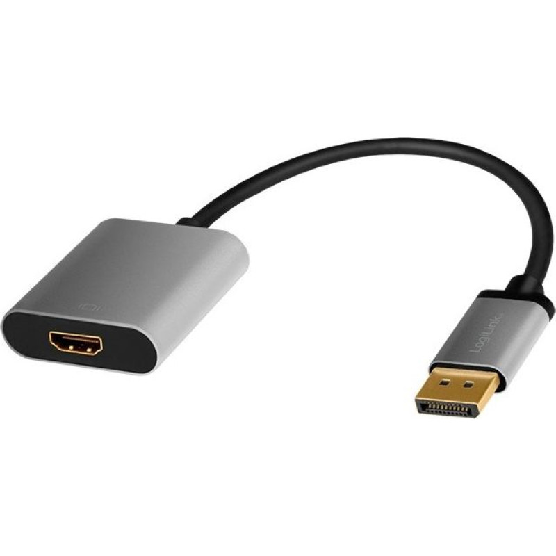 Logilink Adapter dp do hdmi 4k 60hz aluminiowy 0.15m