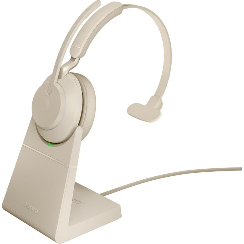 Jabra Słuchawki nauszne bezprzewodowe jabra evolve2 65 uc mono link380c, beige + stand
