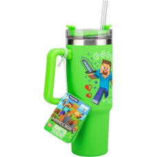Paladone Products Paladone: Minecraft - Green 900ml Multiway Travel Cup Straw (PP14600MCF)