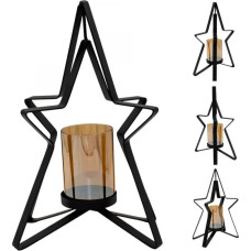 Mica METAL CANDLESTICK 31.5 CM STAR MICA