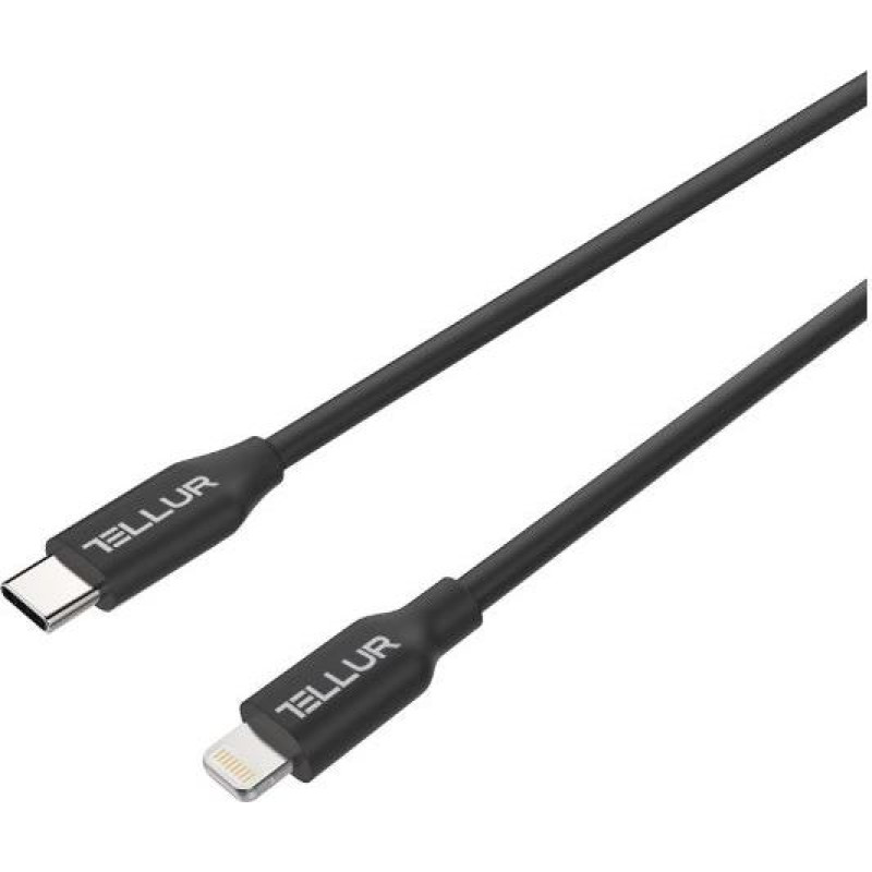Tellur Data Cable Apple MFI Certified Type-C to Lightning 1m Black