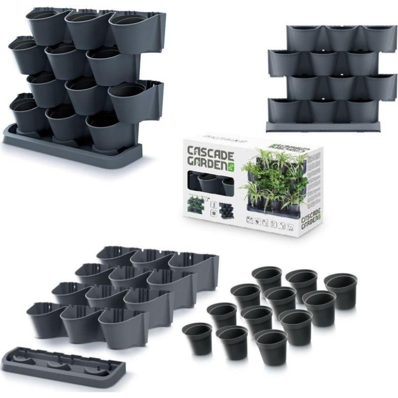 VERTICAL GARDEN FLOWER BED STANDING ANTHRACITE