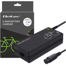 Qoltec Ładowarka do roweru elektrycznego 36v | 42v | 2a | 3p-gx16 + kabel zasilający
