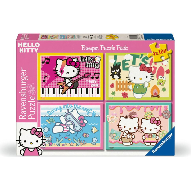 Ravensburger Puzzle: Hello Kitty - Let's Go, Hello Kitty! (4x100 pcs) (12004159)