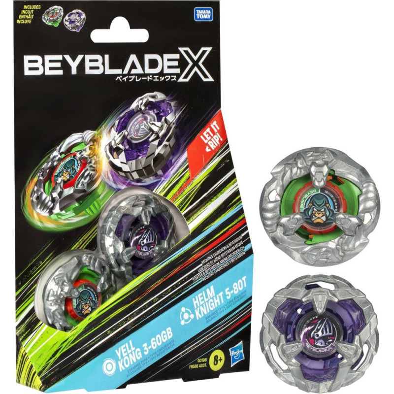 Hasbro Bey Blade X:  Dual Pack -  Yell Kong Helm Knight (G0198)