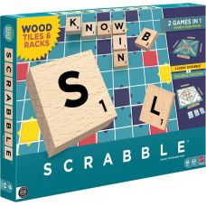 Mattel Games Family: Scrabble - New Scrabble with Wooden Letters (Greek Language) (JLJ58)