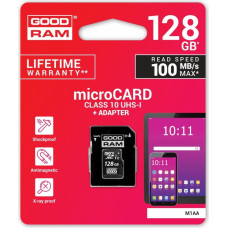 Goodram Karta pamięci microsdhc 128gb cl10 uhs i + adapter