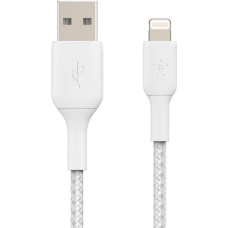 Belkin Kabel braided usb- lightning 15cm biały