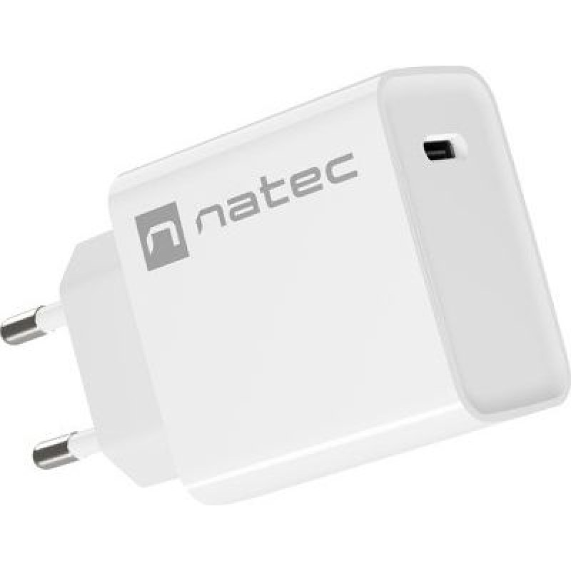 Natec Ładowarka sieciowa ribera 1x usb-c 20w biała