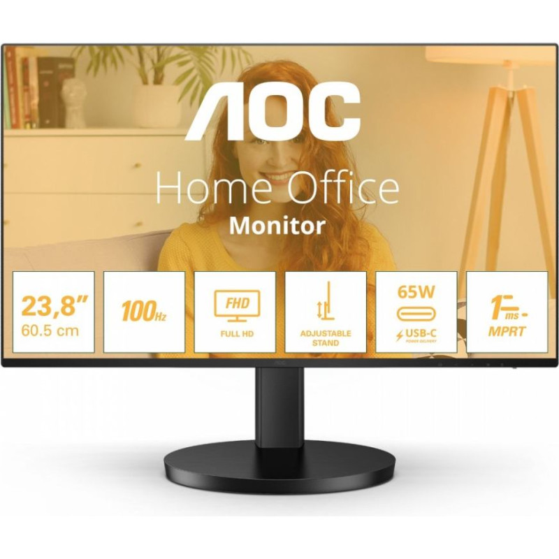 AOC Monitor 24b3cf2 23.8 cala ips 100hz hdmi usb-c has