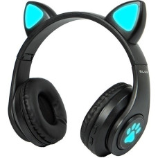 Blow Słuchawki bezprzewodowe bluetooth 5.0 led dla dzieci czarne uszy