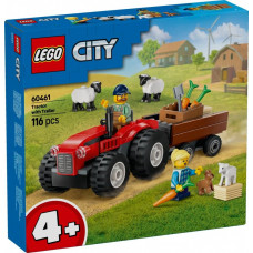 Lego Klocki city 60461 czerwony traktor z przyczepą i owcą